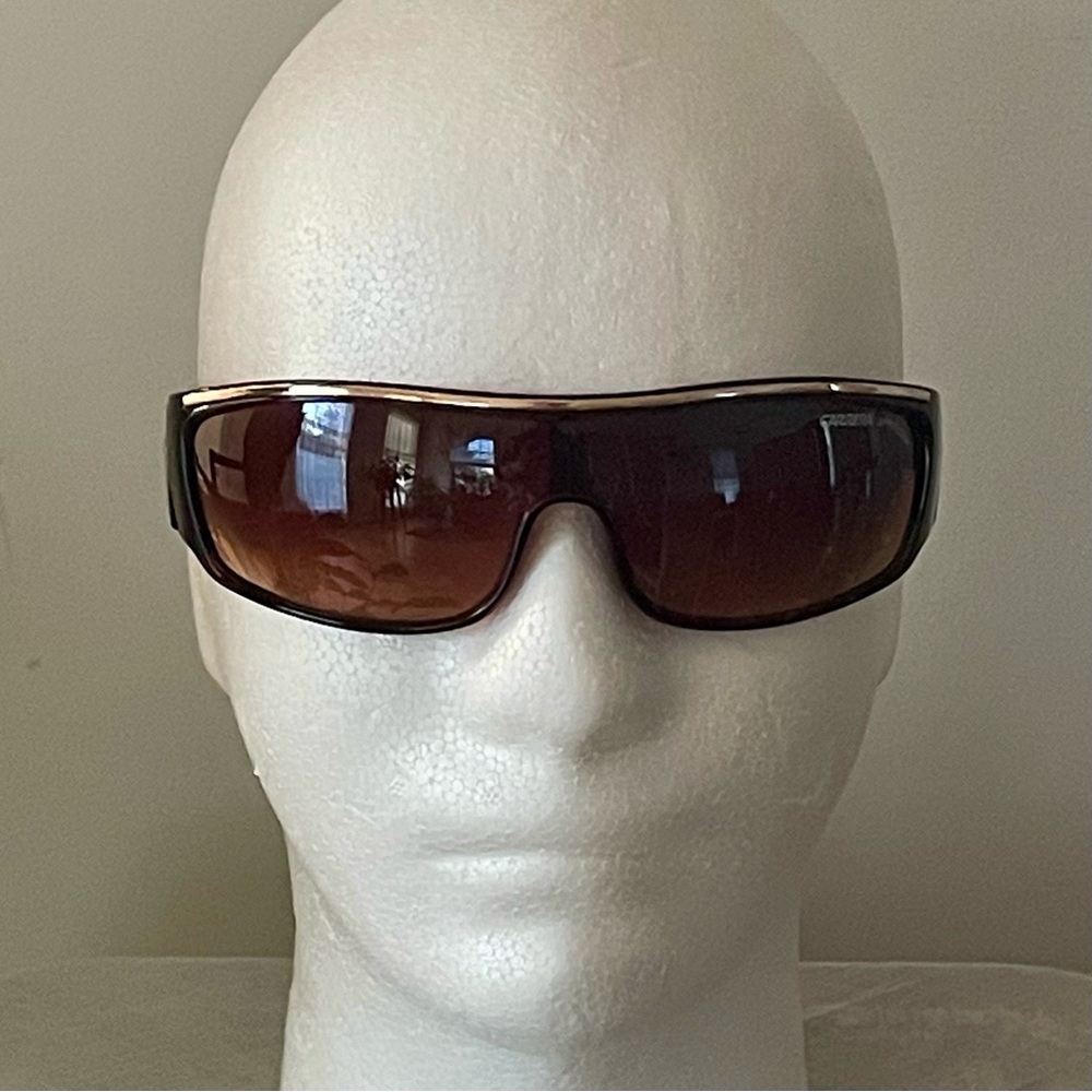Carrera Brown Shield Sunglasses | Made in Italy | Sporty Wrap Style